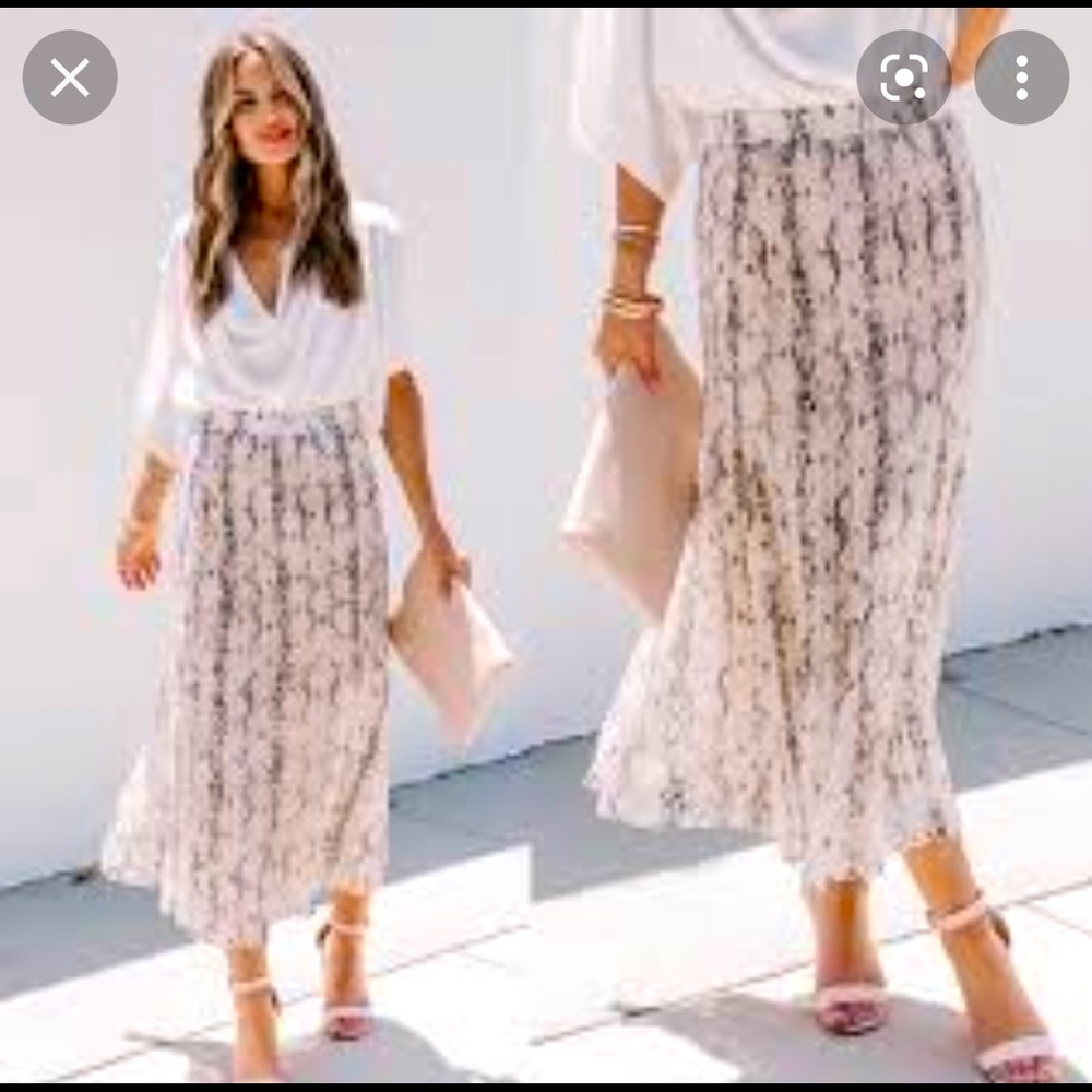 NWOT Trendy Snake Print Midi Skirt from VICI (XS)